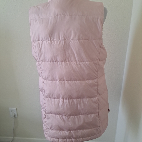 J. Jill Vest Womens Sz M Pink Down Puffer Full Zip Mock Neck EUC - Picture 6 of 9